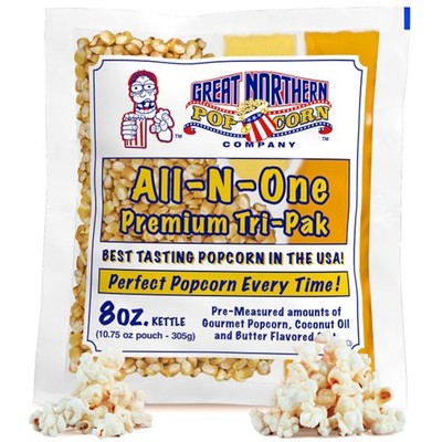 Movie Theater Style 40Count Popcorn Packs Pre-Measured 8-Ounce All-in-One Kernel