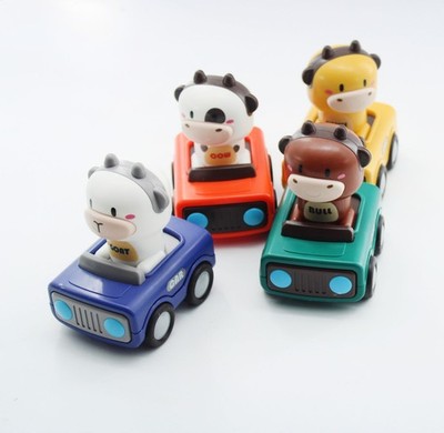 iPlay iLearn Animal Theme Racing Cars Set - 4pcs for Babies 6+ Months
