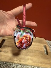 Jingle Bell Christmas Tree Ornament VTG LARGE Santa