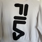 Fila Women’s White cropped crewneck sweatshirt with black logo size Medium M — photo 4