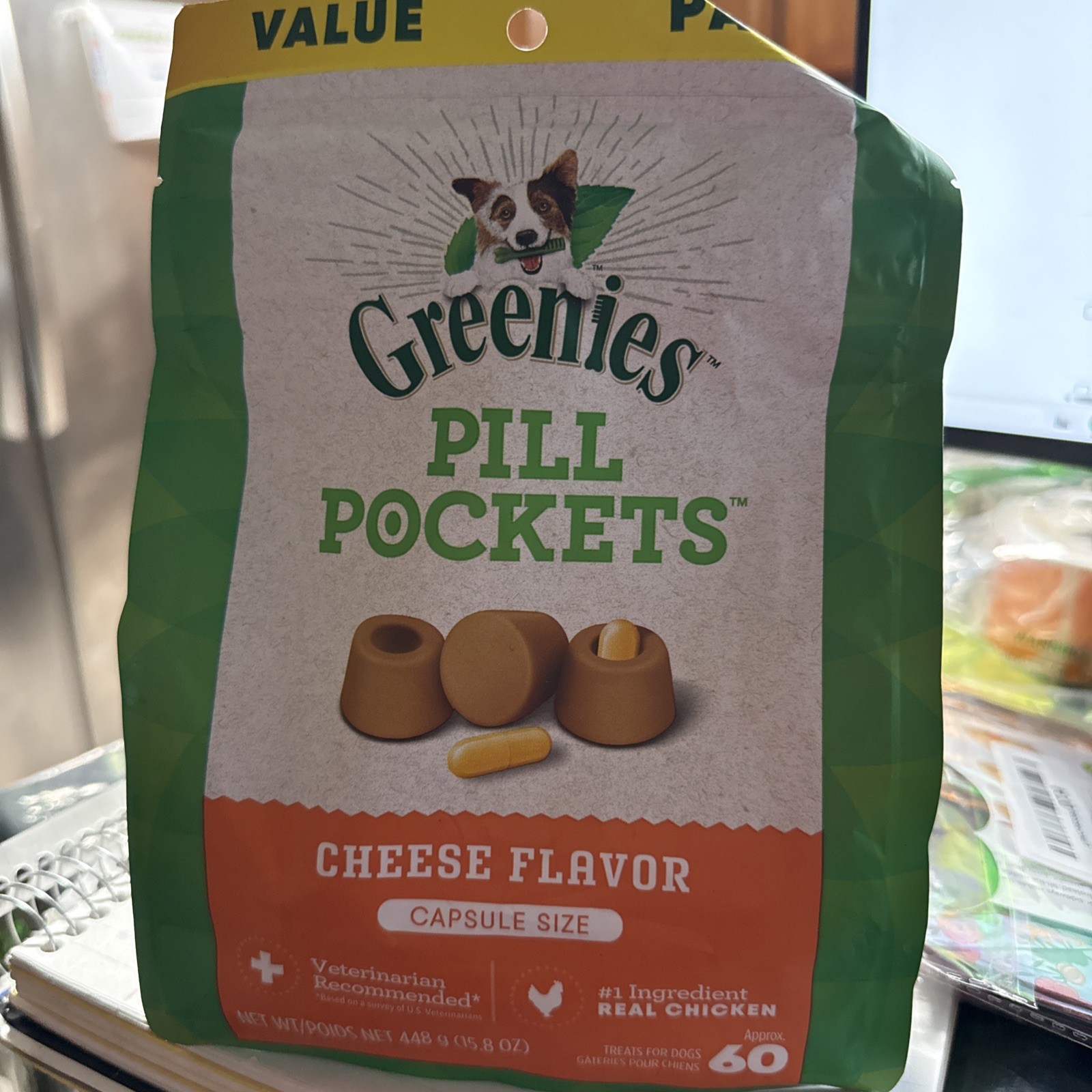GREENIES Pill Pockets Cheese Flavor Capsules for Dogs - 60 C