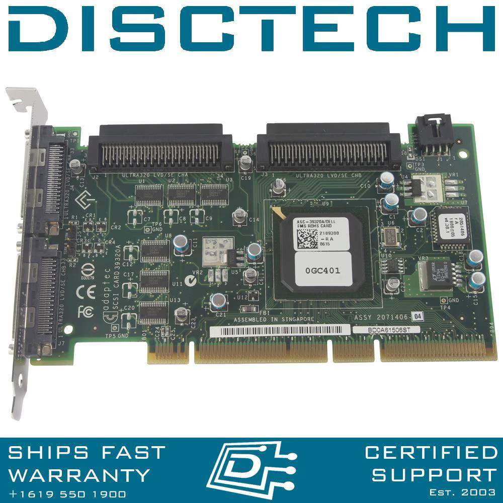 Adaptec 39320A U320 LVD Dual Channel SCSI Controller PCI-x