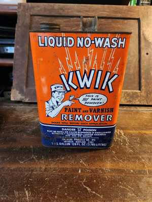 Vintage Paint and Varnish Can Tin All Purpose Remover Gallon Empty Dry