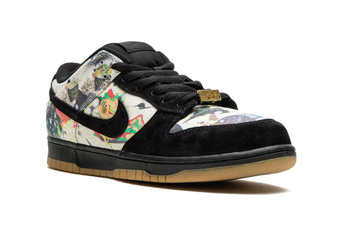 Nike SB Dunk Low x Supreme Rammellzee Sneakers Size 9M FD8778 001
