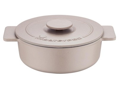 Masterpro Gusseisen-Schmortopf Eternal,   29 cm, beige - B-Ware sehr gut