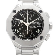 BAUME?MERCIER Riviera XL Chronograph 65600 Date 100m Black SS Men Automatic