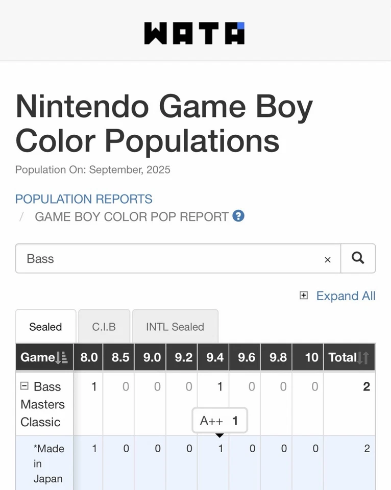 Bass Masters Classic Fishing SUPER NINTENDO SNES Game Boy Color GBC WATA VGA CGC - Image 3 of 4