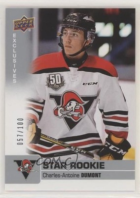 2019 Upper Deck CHL Star Rookie SP Exclusives 57/100 Charles-Antoine Dumont 01ks