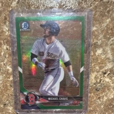 Topps 2018 Bowman Chrome Michael Chavis Prospects BCP223 Rookie Green Refractor