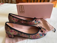 PRETTY BALLERINAS ROSARIO FLORAL PAISLEY SEQUIN BALLET LOW HEEL SHOES WOMEN 39