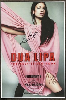 Dua Lipa autographed gig poster