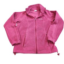 Columbia Jacket Womens XS Pink Fleece Full Zip Pockets Outdoor Warm Casual