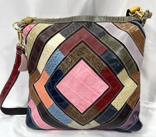 CHAOS BY ELSIE MULTI-COLOR PATCHWORK LEATHER ...