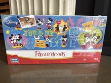 NEW Disney Panoramas Mega Puzzle 750 Pieces Mickey  Minnie 36"x12" - SEALED
