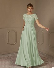 NWT Azazie Adina Dusty Sage Mother of the Bride A-Line Dress