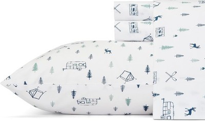 Twin Sheet Set, Cotton Percale Bed Sheets, Crisp & Cool Bed Sheets, Ideal Dorm