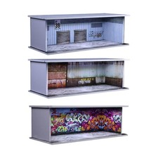 Modellauto Display Case Acryl Vitrine Led Garage Diorama mit Staubschutz Und