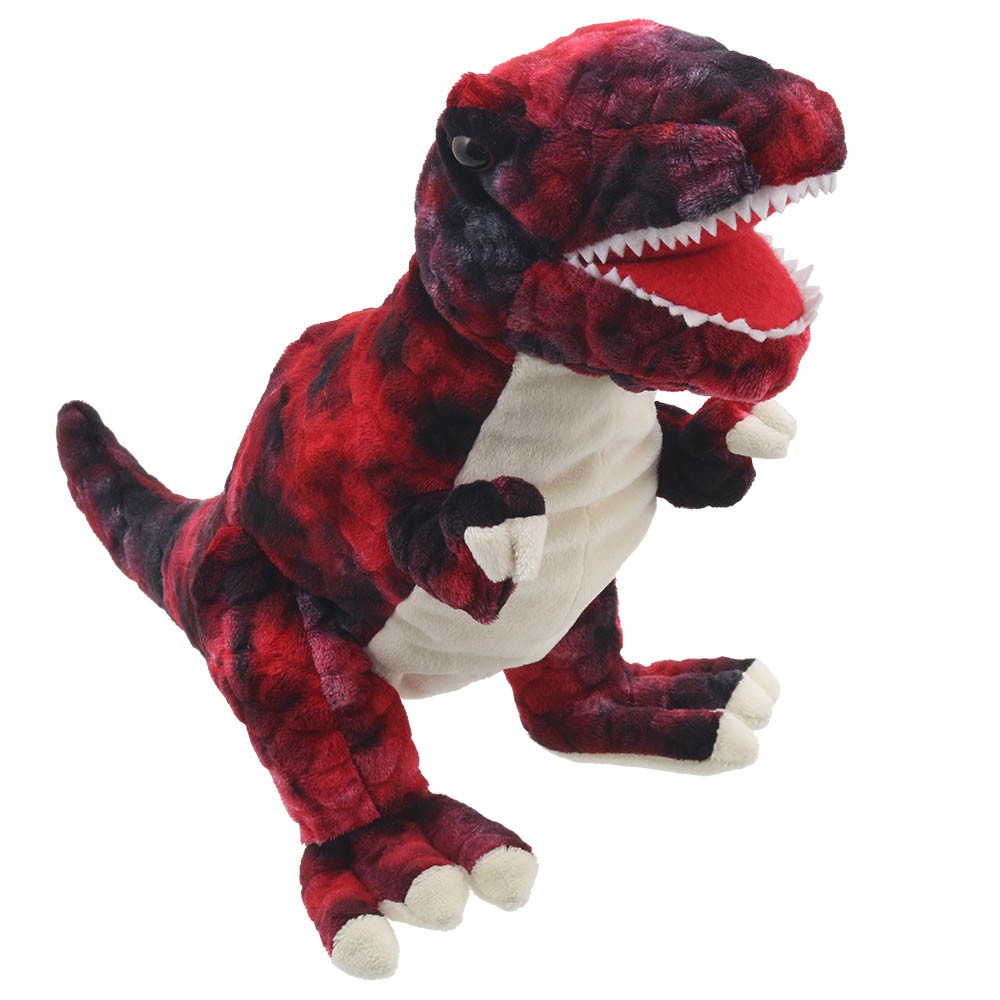 Baby Dino T-Rex hand puppet RED dinosaur T REX puppets dino Tyrannosaurus Rex