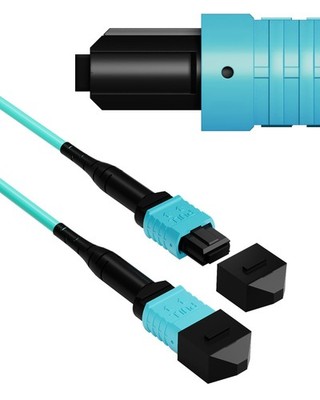 6 Ft MPO To MPO Fiber Cable 10G OM3 MTP Patch 12 Strand Type B LSZH 1.8M