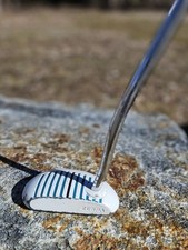 Vtg Zebra Ram Right Handed Face Balanced Mallet Putter Golf Club 34" USA Made