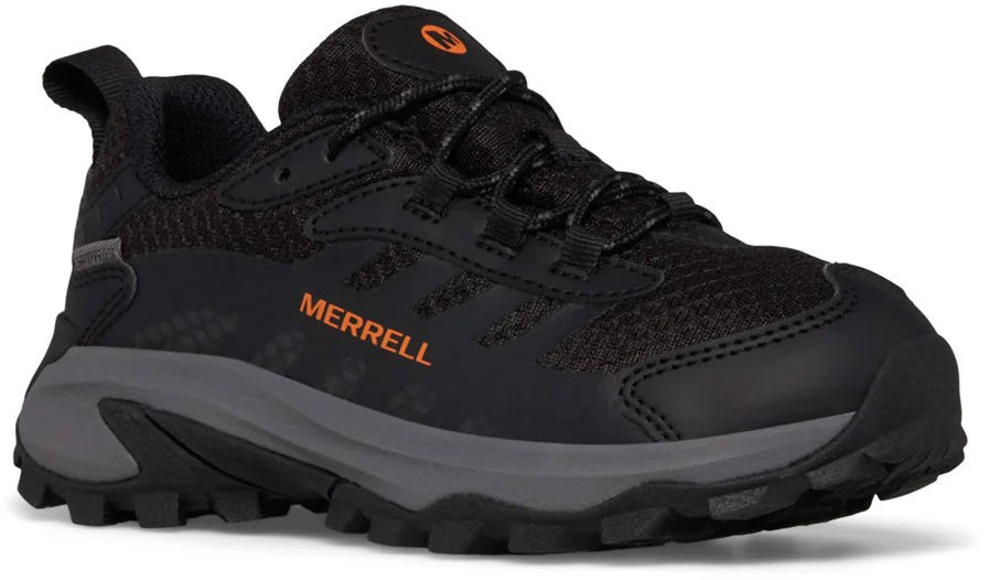 Scarpe da passeggio Merrell Moab Speed 2 impermeabili junior nere bambini fuoristrada escursionismo