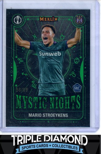 2024-25 Topps Merlin UCC Mario Stroeykens Rookie Mystic Nights Green #56/99 Q175