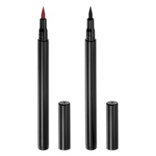 2pcs Fabric Markers Permanent Paint Textile Pens Fine Tip 2 Colors Black, Red
