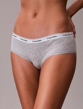 Calvin Klein Women  s Modern Logo Hipster Cotton Underwear Panty Size S Grey