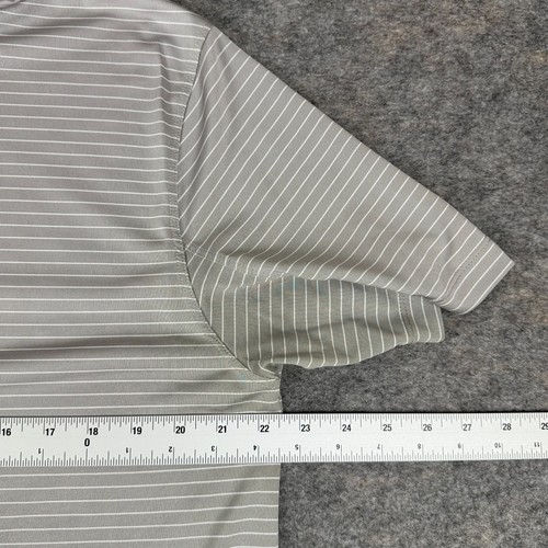 Polo Nike Golf Tour Performance Dri Fit a righe grigia da uomo grande L* - Foto 10 di 12
