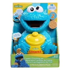 Sesame Street Cookie's Counting Jar, 12-Pieces, 20 Phrases and Sounds, Learn...