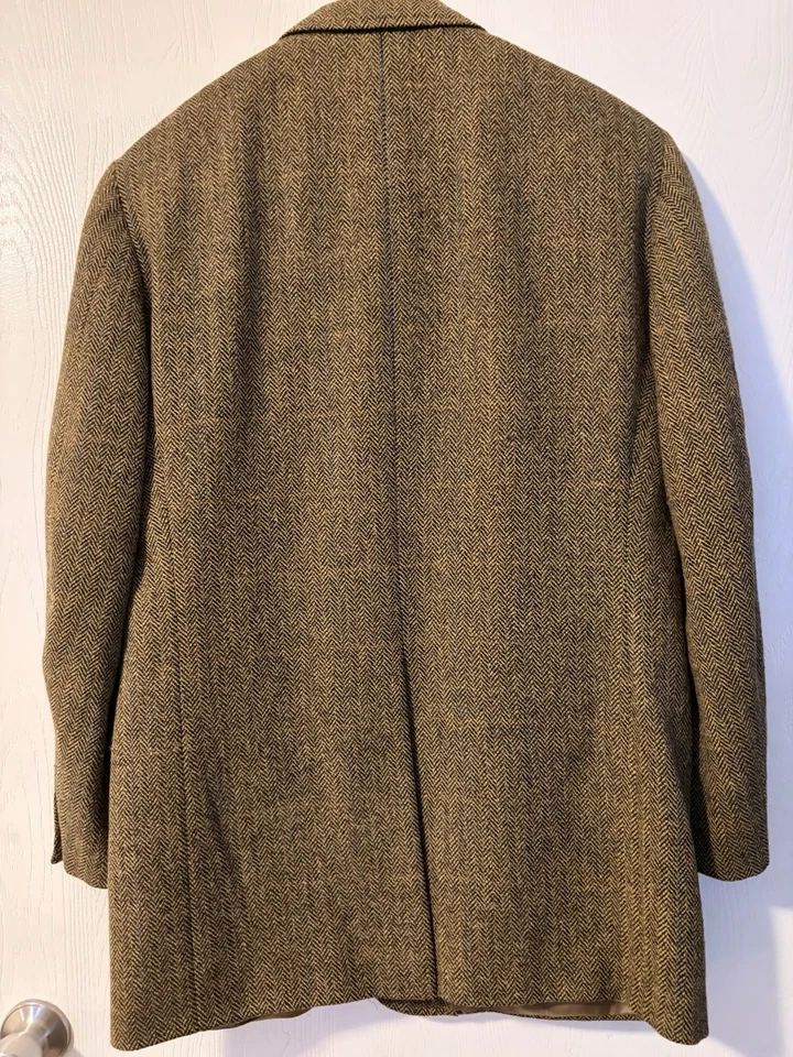 Мужская винтажная куртка Southwick в елочку из шерстяной смеси, размер 42R - Изображение 2 из 4