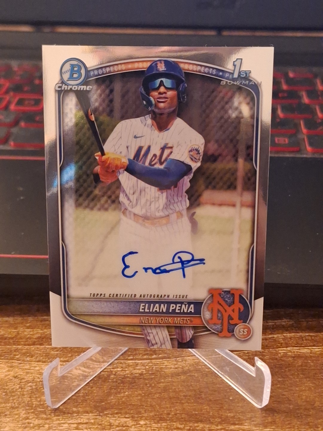 2025 Bowman Chrome Elian Pena🚨1st Auto🚨Mets