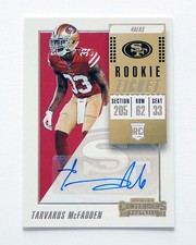 2018 Panini Contenders Tarvarus McFadden RC #233 Autograph Auto