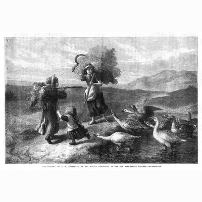 JOHN WILLIAM BOTTOMLEY An Attack - Antique Print 1869