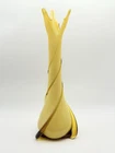 Vintage Murano Style Amber Cased Art Glass Twisted Vase 16”