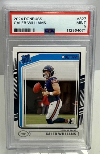 2024 PANINI DONRUSS #327 CALEB WILLIAMS ROOKIE RC PSA 9 Mint Bears