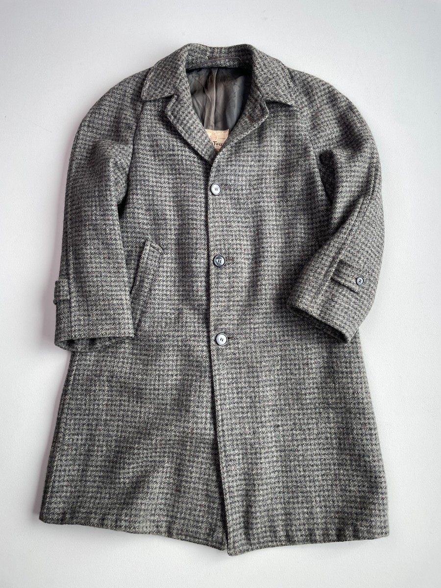 VNTG Harris Tweed (38R) 100% Wool Flecked Balmacaan Raglan