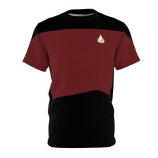 Star Trek The Next Generation Red Uniform T-Shirt  Christmas Halloween Cosplay