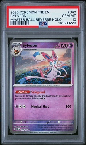 PSA 10 Pokémon - Sylveon Master Ball Prismatic Evolutions 040/131