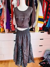 Gypsy Skirt BOHO Peasant Fairy Y2K Dye Long Indigo Womens Free Size