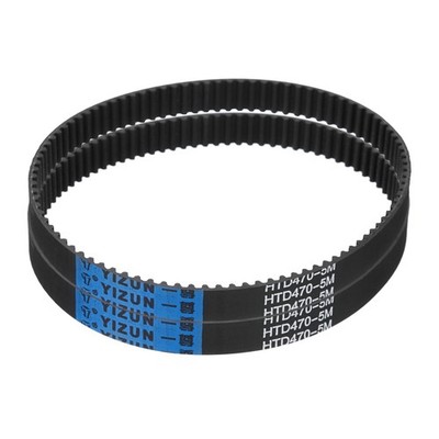 2pcs HTD-5M Rubber Timing Belt 94 Teeth 470mm Pitch Length x 15mm Width