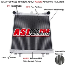 Left Sid Radiator For 1997-2004 Porsche 986 996 911 Boxster 996 Left Side.