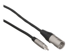 Hosa HRX-005 Unbalanced RCA Male to 3-Pin XLR Male Audio Cable 5' 