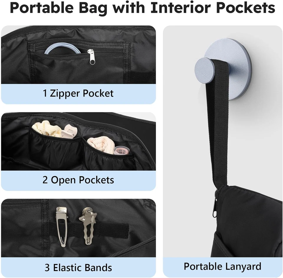 Hot Hair Tools Travel Bag with Heat Resistant Mat Removable, Hair Accessories Or - Image 4 of 4