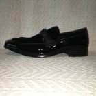 MEN'S SIZE 9M STACY ADAMS SLIP ON BLACK W/VELVET DRESS FORMAL LOAFERS SHOES — photo 4