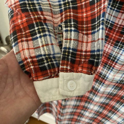 Vintage Sail Sears Roebuck Red Plaid Cotton Flannel Nightshirt Nightgown Women’s - Picture 6 of 14