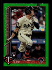 2025 Topps Chrome Logofractor Green Refractor #234 Brooks Lee RC 73/99 TWINS
