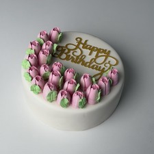 20 edible tulips Cake Toppers Marshmallow Flowers Birthday Wedding Mother Gift