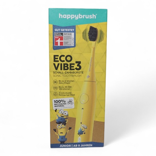 happybrush StarterKit Schall Eco VIBE 3 Minions, Elektrische Zahnbürste -NEU OVP