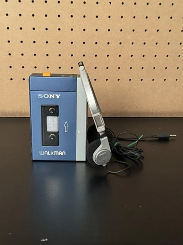 Vintage Sony Walkman TPS-L2 Blue Portable Cassette Player W/head phones *READ*